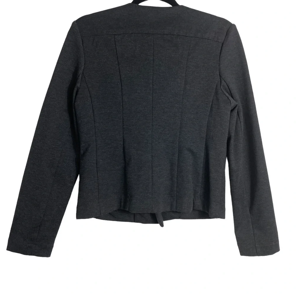 Catherine Malandrino Runway Style Women’s Charcoal Shanfa Moto Jacket EUC Size M - Picture 3 of 14